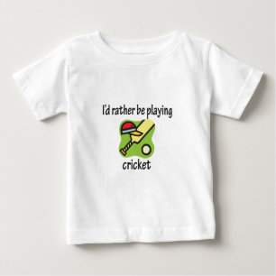Eher spielt Kricket Baby T-shirt