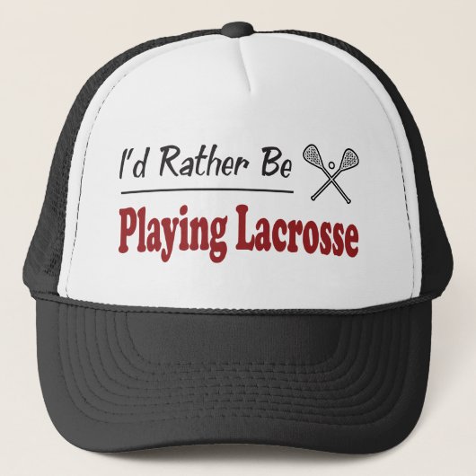 Eher spielt Lacrosse Truckerkappe (Vorderseite)