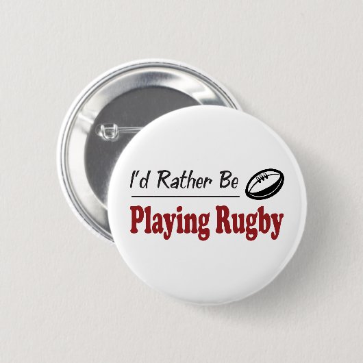 Eher spielt Rugby Button (Vorne & Hinten)