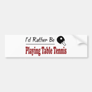 Eher spielt Tischtennis Autoaufkleber