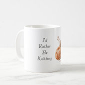 Eher Stricken Orange Braun Creme Garn Kaffeetasse (Vorderseite Links)