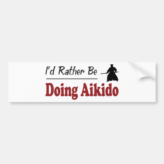 Eher tut Aikido Autoaufkleber (Vorne)