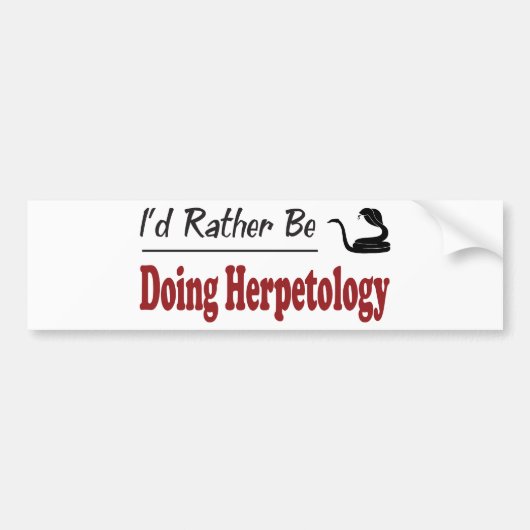 Eher tut Herpetology Autoaufkleber (Vorne)
