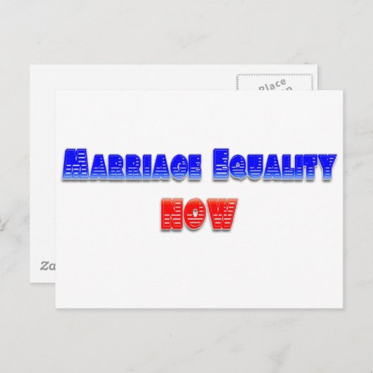 Ehergleichheit jetzt! postkarte (Vorne/Hinten)