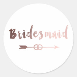 Ehering mit goldener Rose Runder Aufkleber