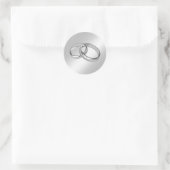 Eheringe Runder Aufkleber (Tasche)