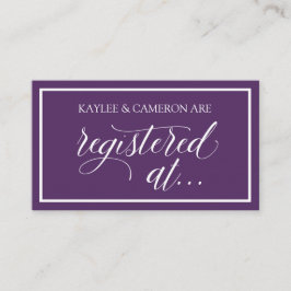 Eherungsregister / Registriert auf Karten- Pflaume Begleitkarte