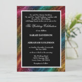 Ehescheidete Eltern Rainbow-Hochzeiten Einladung (Stehend Vorderseite)