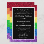 Ehescheidete Eltern Rainbow-Hochzeiten Einladung (Vorne/Hinten)