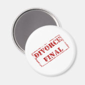 Ehescheidung endgültige Briefmarke Magnet (Vorderseite/Rückseite)