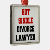 Ehescheidungsstaatsanwalt für heißen Single Silbernes Ornament (Rechts)