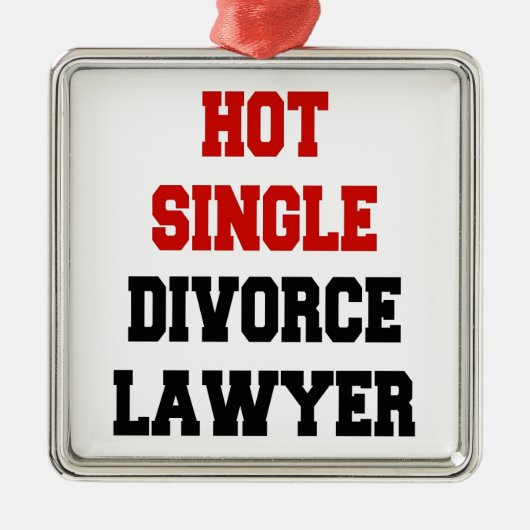 Ehescheidungsstaatsanwalt für heißen Single Silbernes Ornament (Vorne)