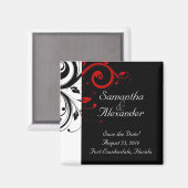 Eheschlachtmagnete, schwarz, weiß, rot, umgekehrt, magnet (Vorderseite/Rückseite)