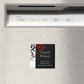 Eheschlachtmagnete, schwarz, weiß, rot, umgekehrt, magnet (In Situ (Geschirrspüler))