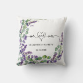 Eheschließende Eukalyptusblüte mr mrs name Kissen (Vorderseite)