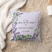 Eheschließende Lavendel violettes Kranz Kissen (Decke)