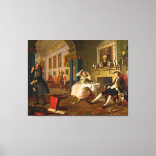 Eheschließung A-la-Mode: 2, The Tête à Tête (c1743 Leinwanddruck