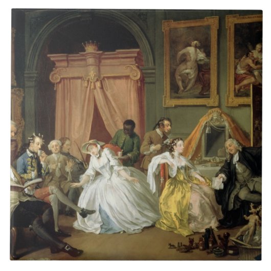 Eheschließung a la Mode: IV, Toilette, c.1743 (Öl Fliese (Vorderseite)