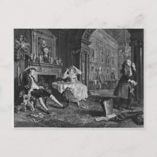 Eheschließung a la Mode Postkarte