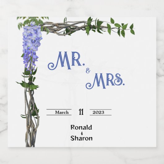 Eheschließung Bierflaschenetikett (Einzelnes Label)