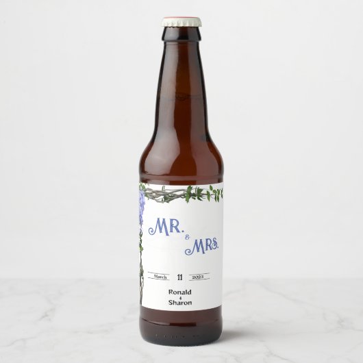 Eheschließung Bierflaschenetikett (Vorderseite)