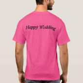 Eheschließung Hochzeit T-Shirt mit Textbild (Rückseite)