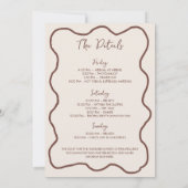 Eheschließung & Martinis Hand Dragon Bach Weekend Einladung (Rückseite)