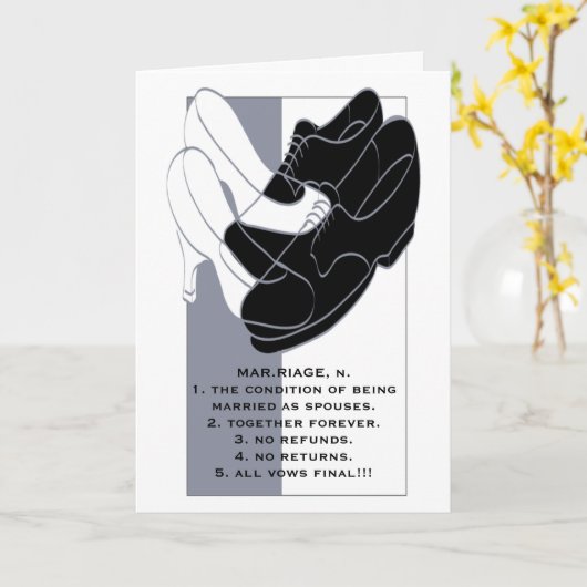 Eheschließung mit Hochzeitkarte I Karte (Gelbe Blume)