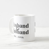 Eheschließung mit Hochzeitstag Kaffeetasse (Vorderseite Links)