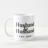 Eheschließung mit Hochzeitstag Kaffeetasse (Links)