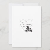 Eheschließung mit Motorrad Einladung (Rückseite)