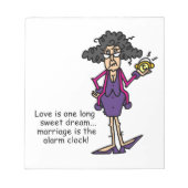 Eheschließung Rude Awakening Notizblock (Vorderseite)