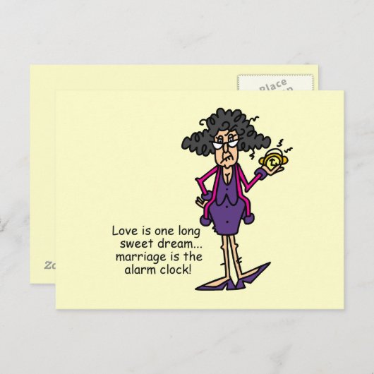 Eheschließung Rude Awakening Postkarte (Vorne/Hinten)