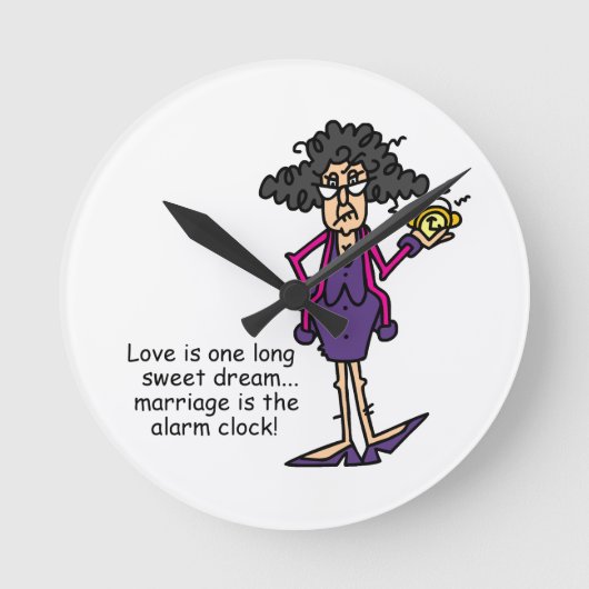 Eheschließung Rude Awakening Runde Wanduhr (Vorderseite)