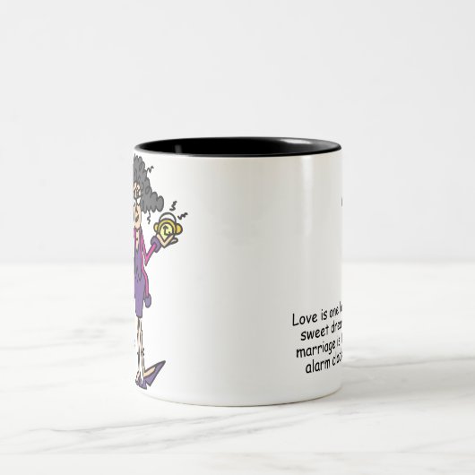 Eheschließung Rude Awakening Zweifarbige Tasse (Mittel)