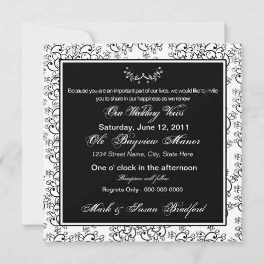 Eheschließungen - Einladung - Monogramm (Rückseite)