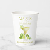 Eheschließungen | Lemon Brautparty Pappbecher (Rückseite)