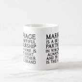 Eheschließungsargument Funny Mug Kaffeetasse (Mittel)
