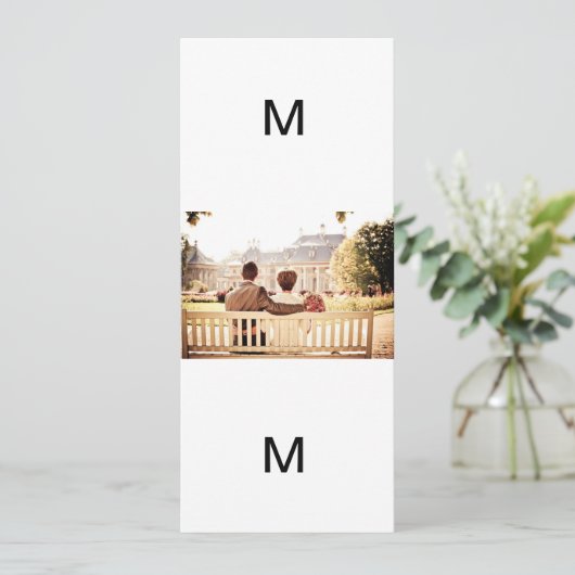 Eheschließungsbank Verheiratete Coupé Einladung (Stehend Vorderseite)