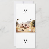 Eheschließungsbank Verheiratete Coupé Einladung (Vorderseite)