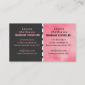 Eheschließungsberater Slogan Business Cards Visitenkarte (Rückseite)