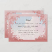 Eheschließungsdetails der Frau Prinzessin RSVP Karte (Vorne/Hinten)