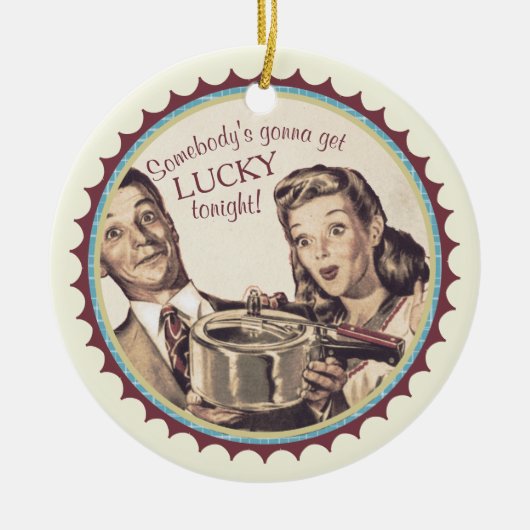 Eheschließungsglückkocher kochen Weihnachten Keramik Ornament (Vorne)