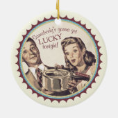 Eheschließungsglückkocher kochen Weihnachten Keramik Ornament (Hinten)