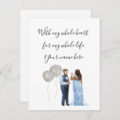 Eheschließungskarte Begleitkarte (Vorne/Hinten)