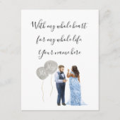 Eheschließungskarte Begleitkarte (Vorderseite)