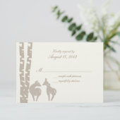 Eheschließungskarte für Birkenwälder RSVP Karte (Stehend Vorderseite)