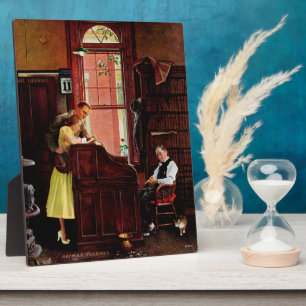 Eheschließungslizenz von Norman Rockwell Fotoplatte