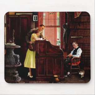 Eheschließungslizenz von Norman Rockwell Mousepad