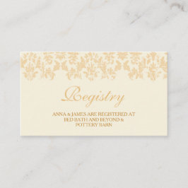 Eheschließungsregisterkarte für Elfenbein und Vint Begleitkarte